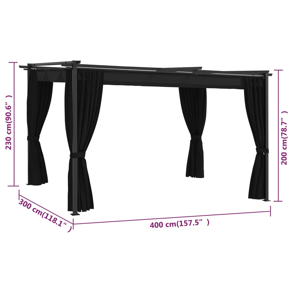 Pavillon 4x3 m antracitgrå - number 7.