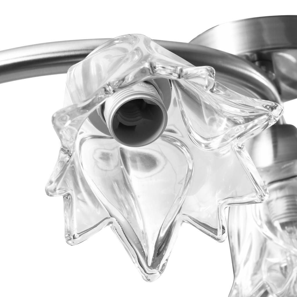 Ceiling lamp transparent glass shades for 5 e14 bulbs tulip shape - number 8.