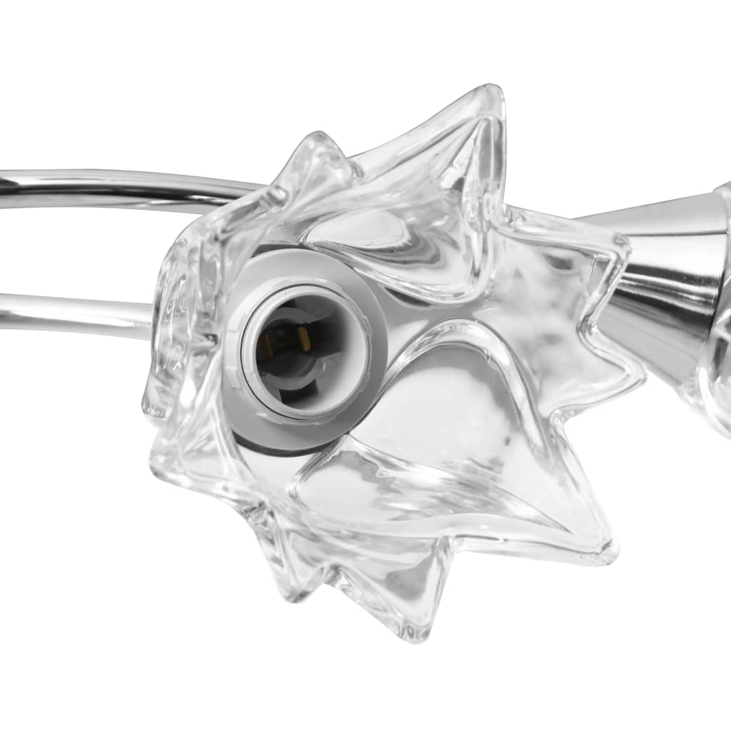 Loftlampe transparente glasskærme til 5 e14-pærer tulipanform - number 8.