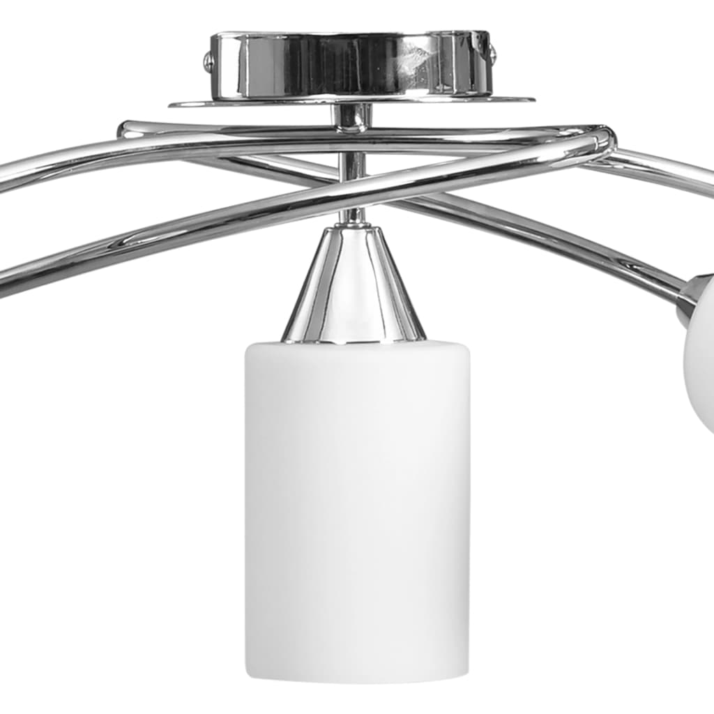 Ceiling lamp with ceramic lampshades for 5 e14 bulbs white - number 6.