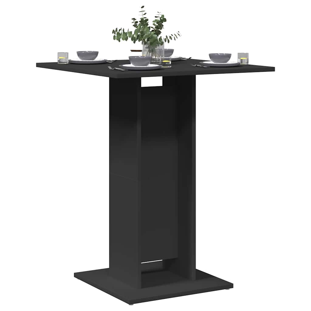 Bistrobord 60x60x75 cm konstrueret træ - sort, 1 - number 1.