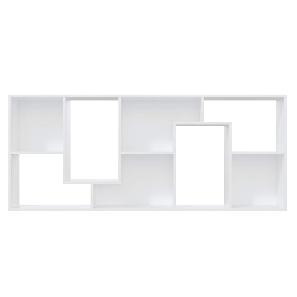 Bogreol 67x24x161 cm konstrueret træ - hvid, 1 - number 6.