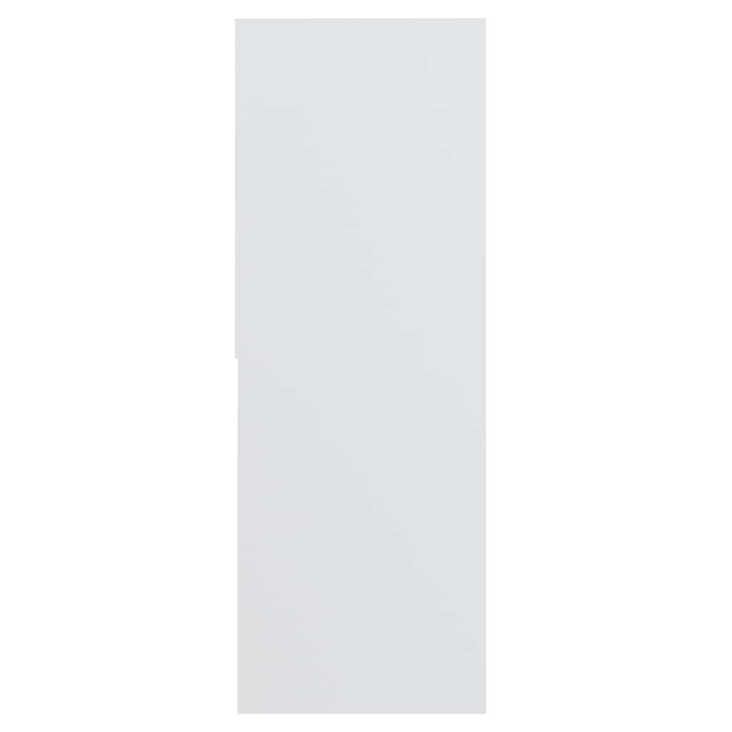 Bogreol 67x24x161 cm konstrueret træ - hvid, 1 - number 9.