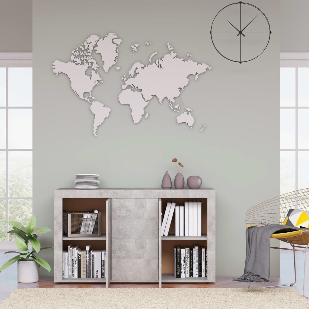 Skænk 120x36x69 cm konstrueret træ betongrå - number 3.