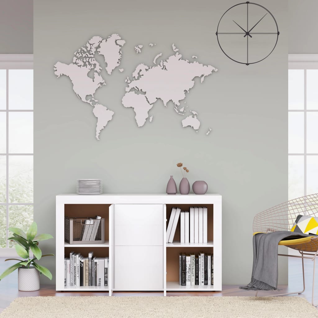 Příborník 120x36x69 cm dřevěné dřevo - bílý vysoký lesk, 1 - number 3.