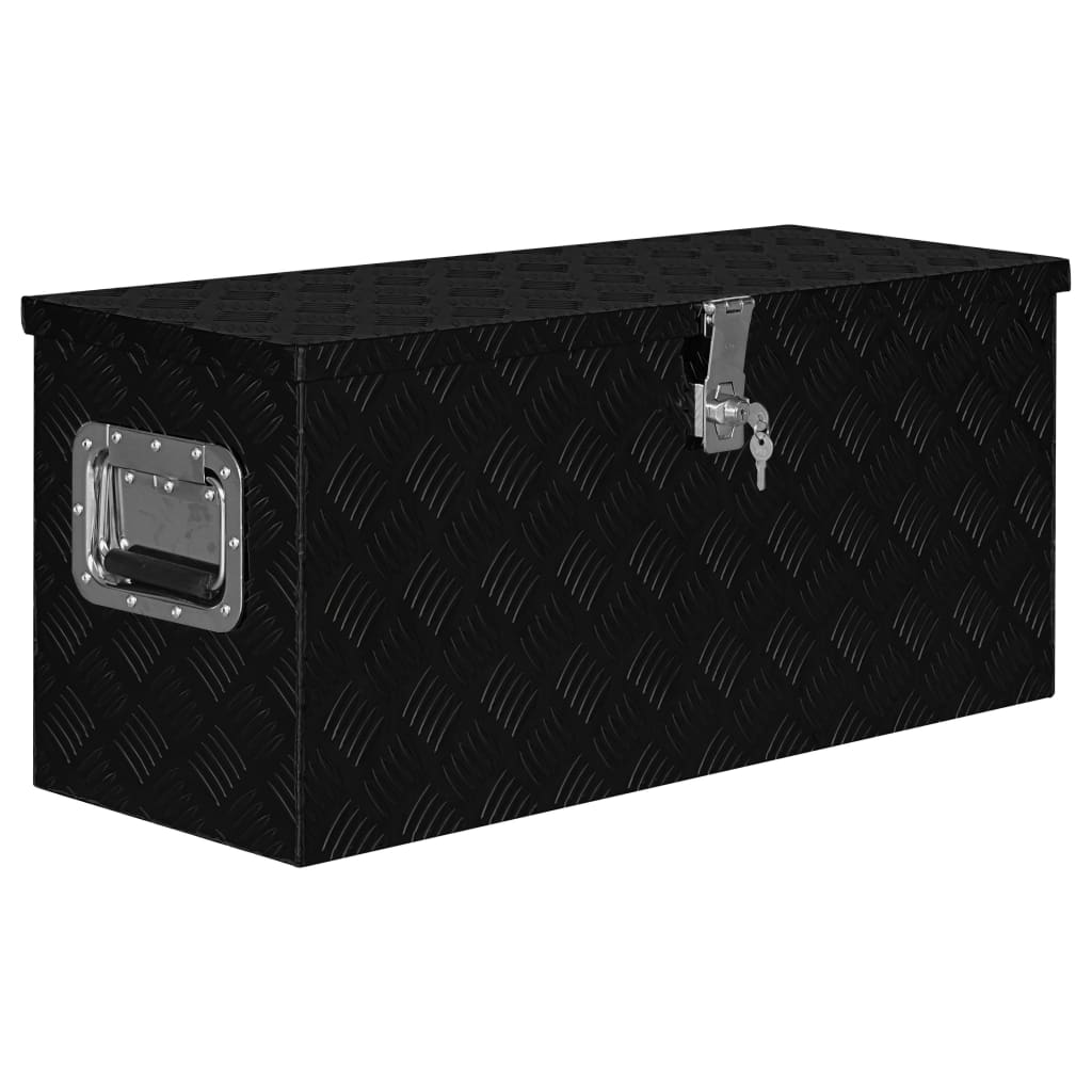 Aluminiumskasse 80x30x35 cm sort - number 1.