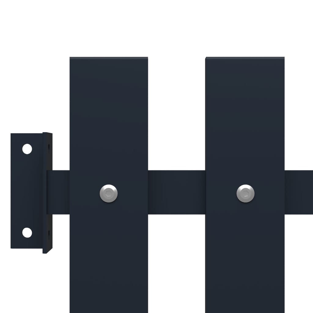 Panneau de clôture 170,5x170 cm en poudre en revêtement en acier anthracite gris - 170,5 x 170 cm, 1 - number 3.