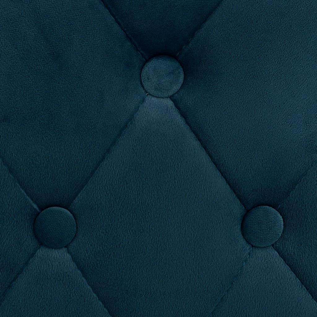 Hokery barowe szt. aksamitne - niebieskie, 2 szt. - number 6.