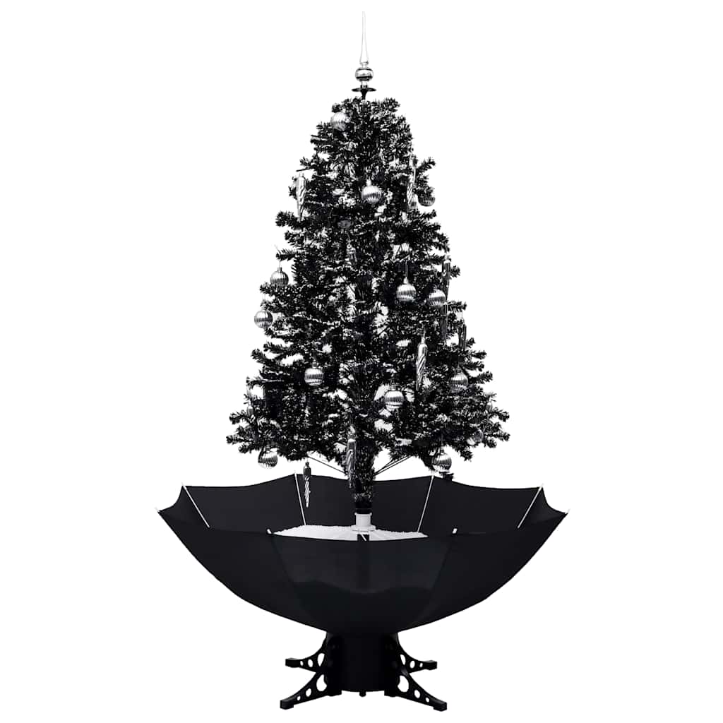 Christmas tree with snowfall umbrella base 170 cm pvc - black, 170 x 105 cm, 1 - number 2.