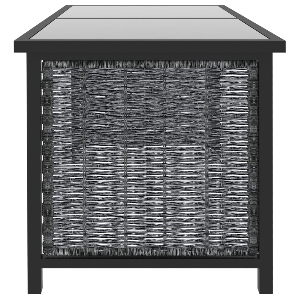 Hagesalongsett 8 deler med puter polyrattan antrasittgrå - number 5.