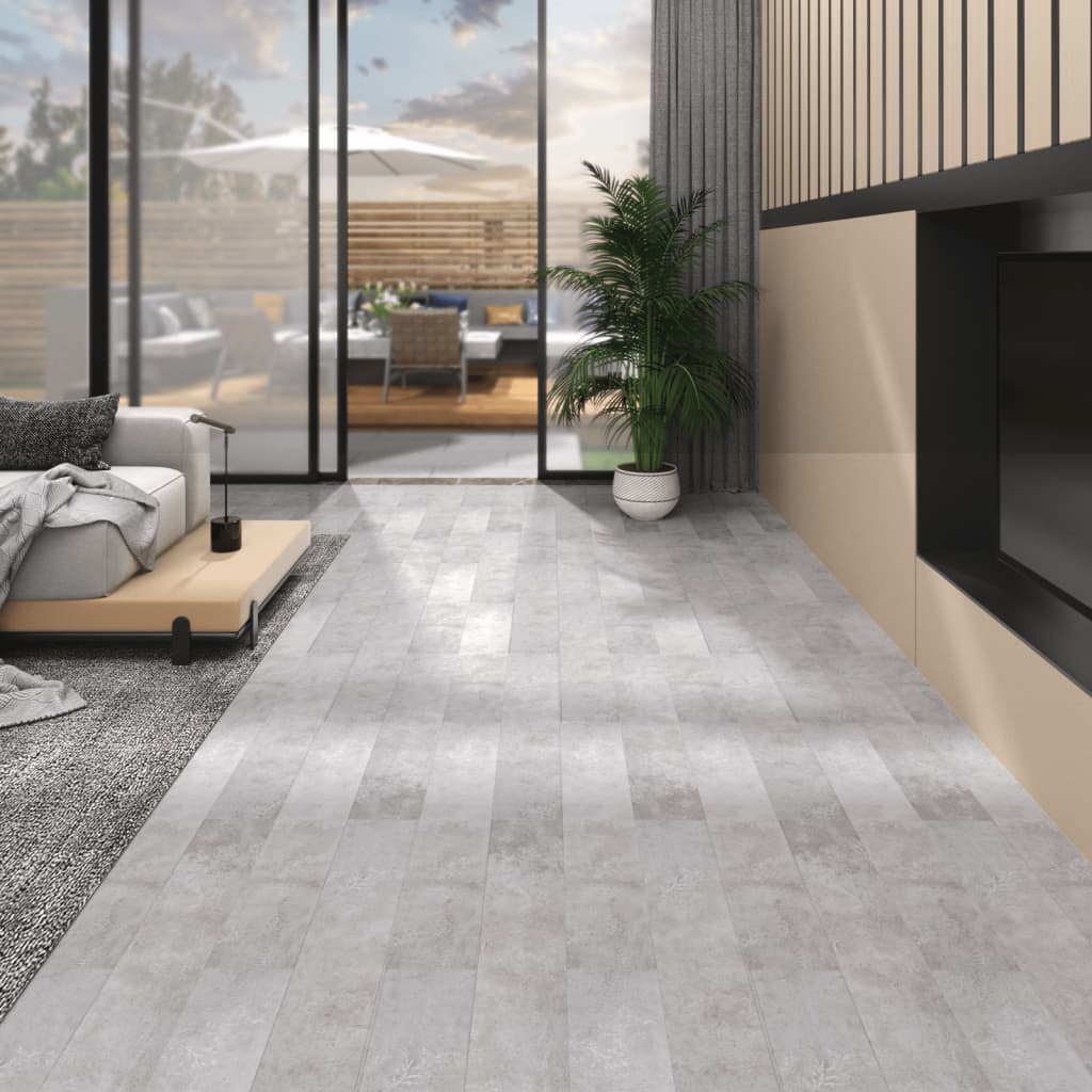 Selvklæbende gulvbrædder 5,02 m² 2 mm pvc - jordgrå, 5.02 m², 1 - number 1.