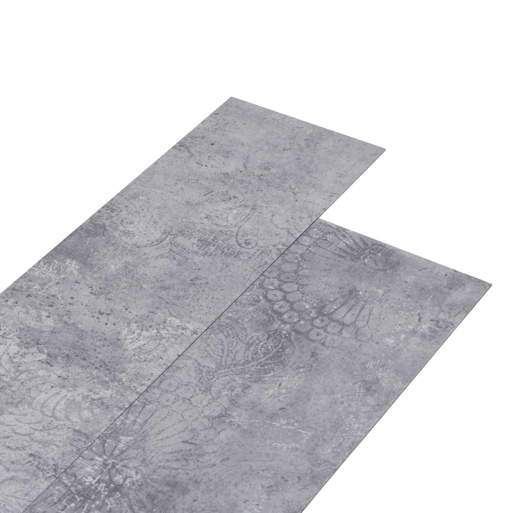 Ikke-selvklæbende gulvbrædder 5,26 m² 2 mm pvc cementgrå - grå, 5.26 m², 1 - number 2.