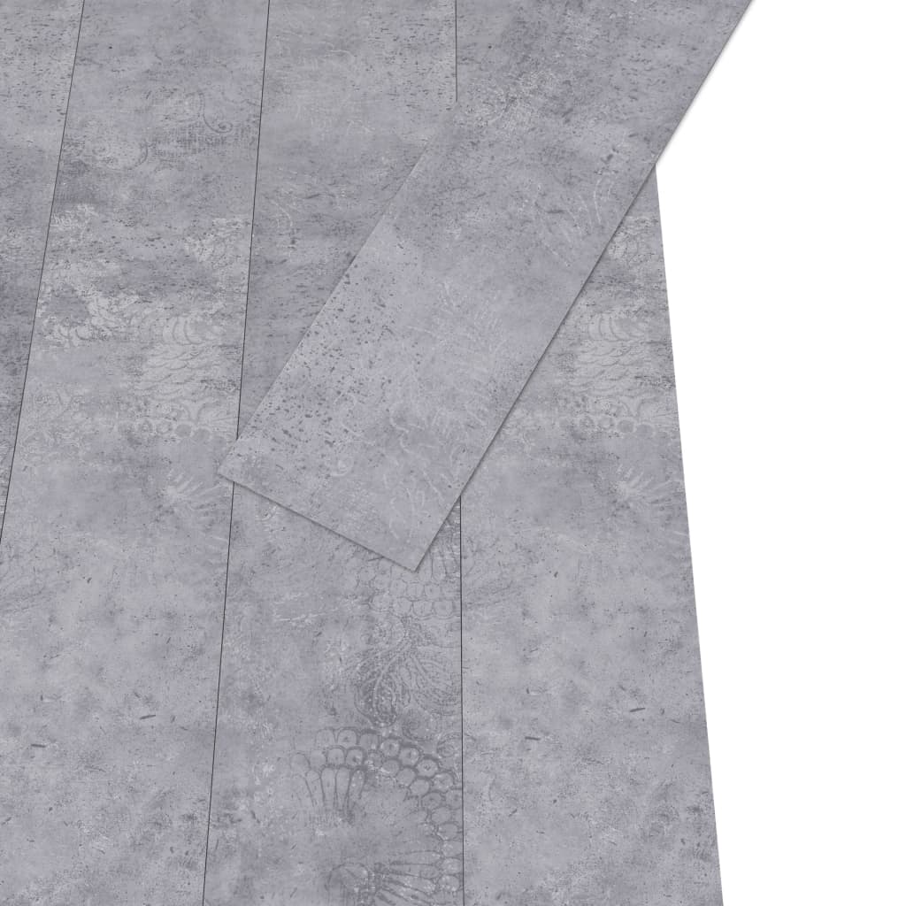 Ikke-selvklæbende gulvbrædder 5,26 m² 2 mm pvc cementgrå - grå, 5.26 m², 1 - number 3.