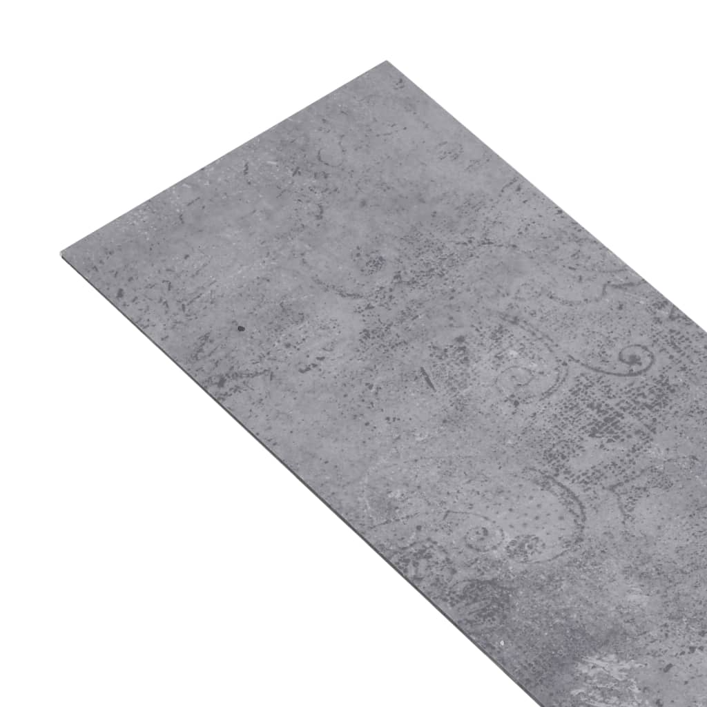 Ikke-selvklæbende gulvbrædder 5,26 m² 2 mm pvc cementgrå - grå, 5.26 m², 1 - number 4.