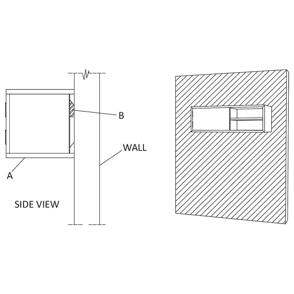 Væghængt tv-skab 90x30x30 cm massivt teaktræ - number 10.