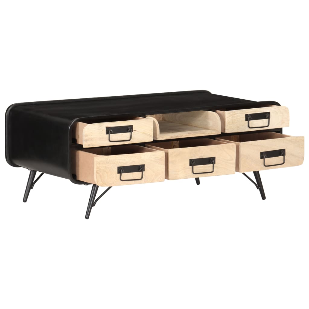 Stolik kawowy 100x50x40 cm lite drewno mango - number 2.