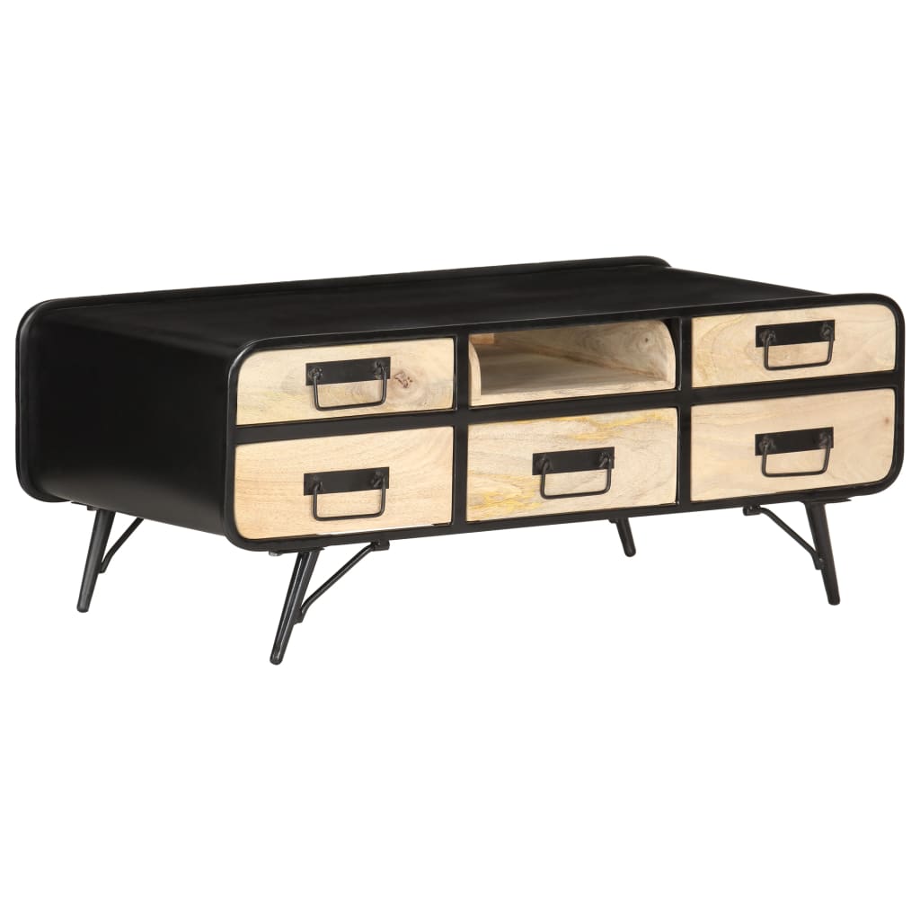 Stolik kawowy 100x50x40 cm lite drewno mango - number 9.