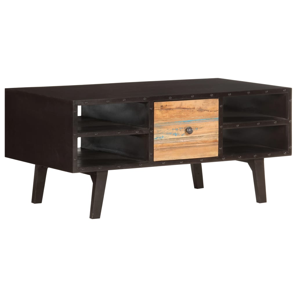 Stolić za kavu 100x50x45 cm puno reciklirano drvo - number 7.