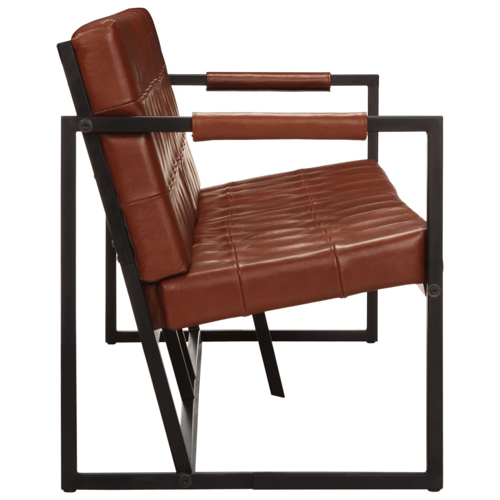 3-personers sofa ægte gedeskind brun - number 3.