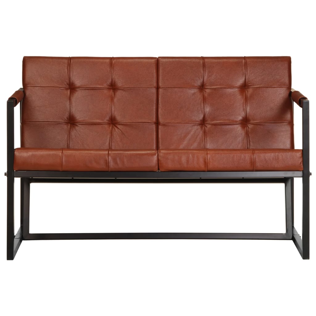 2-manns sofa ekte geiteskinn brun - number 2.