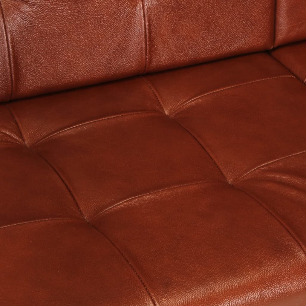 2-manns sofa ekte geiteskinn brun - number 6.