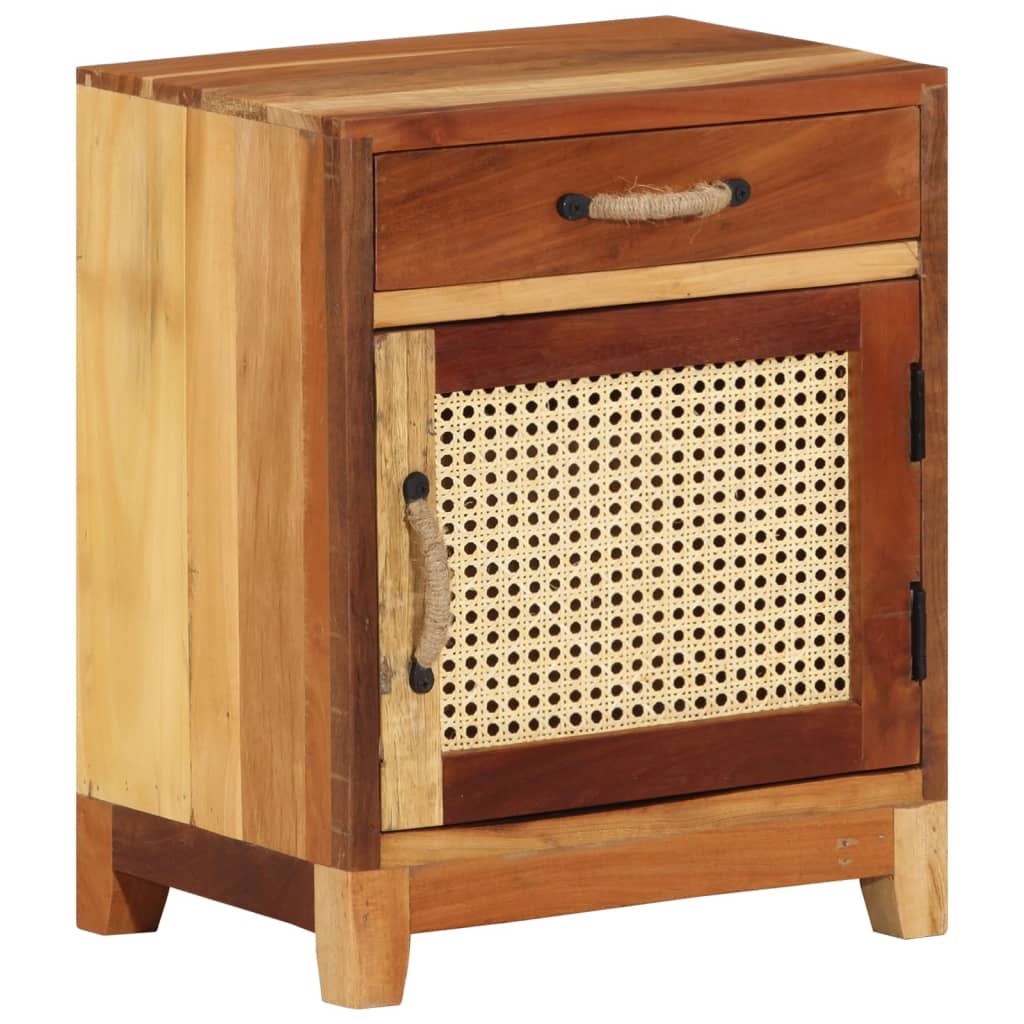 Sängskåp 40x30x50 cm massivt återvunnet trä - number 12.