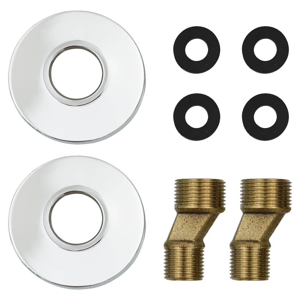 Badekarsarmatur + vandfordeler krom retro - number 7.