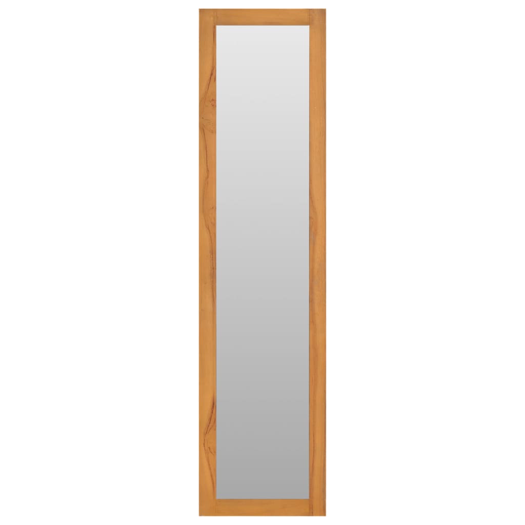 Wall mirror with shelves 30x30x120 cm solid teak wood - number 2.