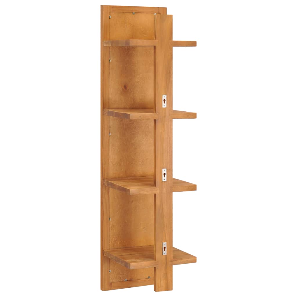 Wall mirror with shelves 30x30x120 cm solid teak wood - number 3.