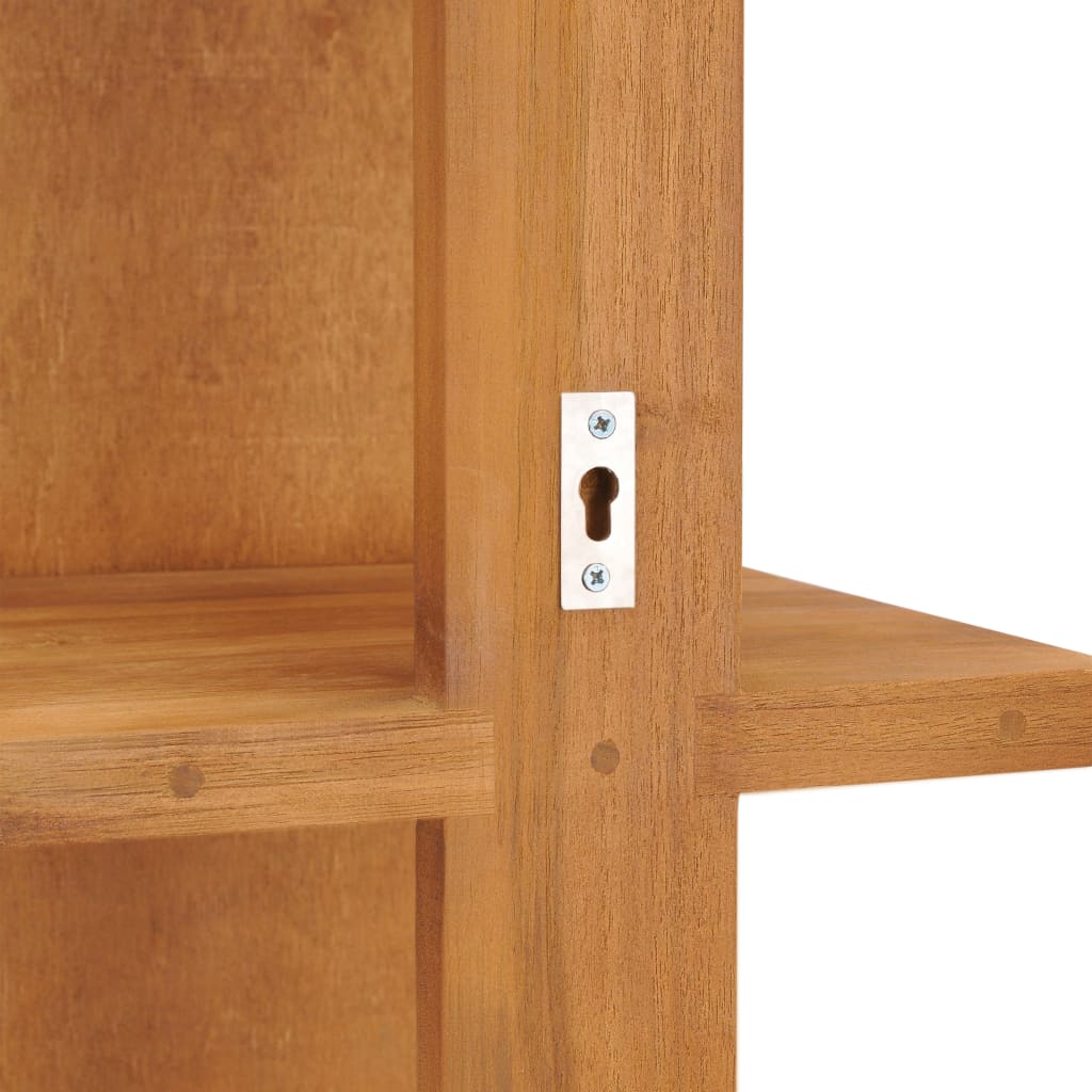 Wall mirror with shelves 30x30x120 cm solid teak wood - number 5.