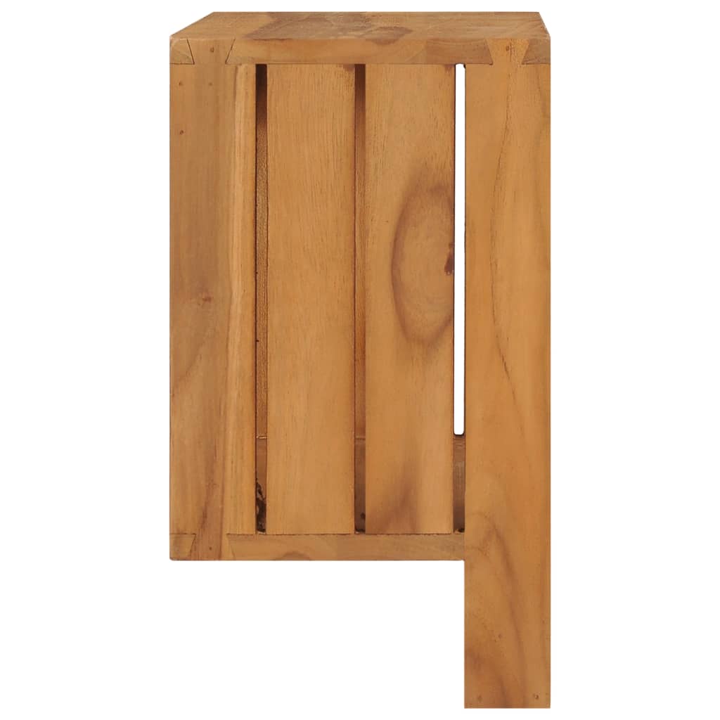Wall-mounted towel holder 35x20x35 cm solid teak wood - number 3.