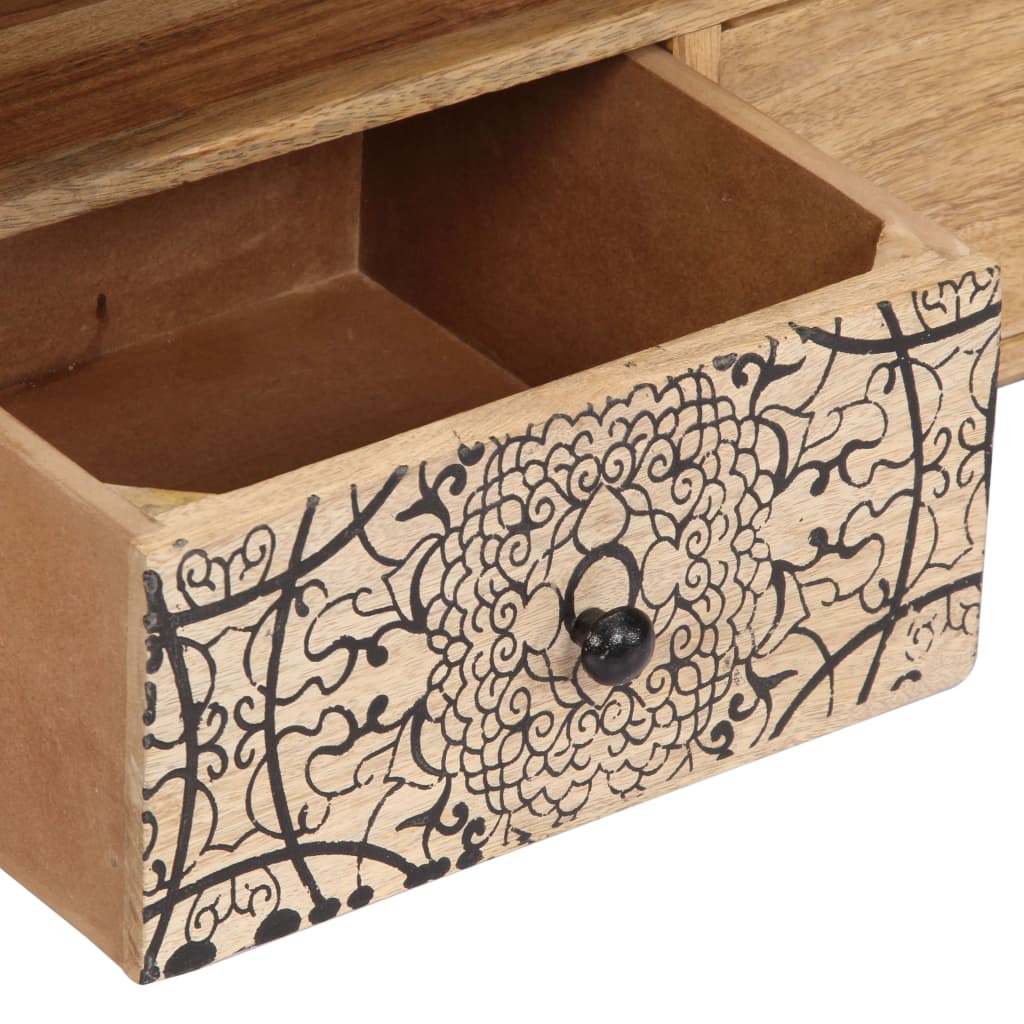 Tv-skab 140x30x40 cm massivt mangotræ - number 7.