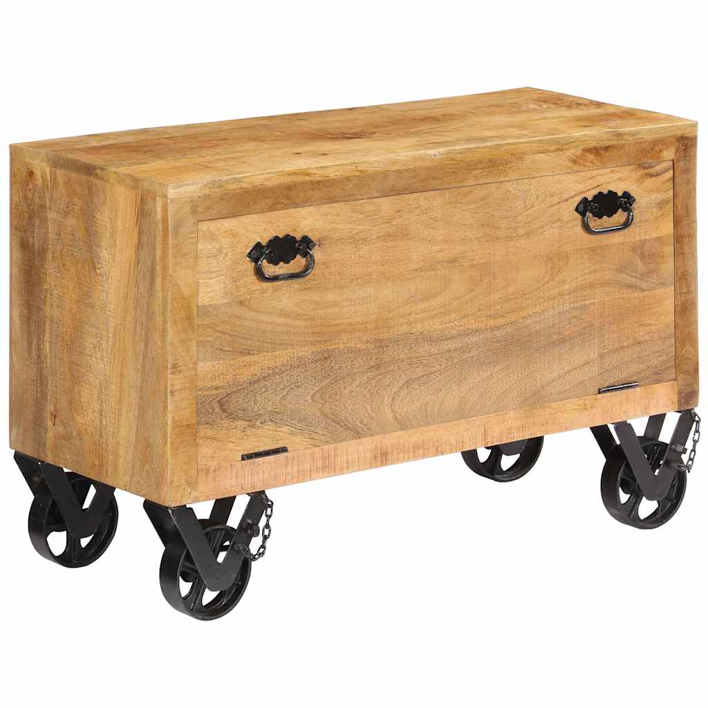 Ormarić za cipele od masivnog drveta manga 86 x 35 x 55 cm - number 1.