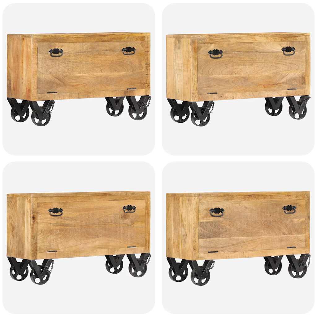 Ormarić za cipele od masivnog drveta manga 86 x 35 x 55 cm - number 5.