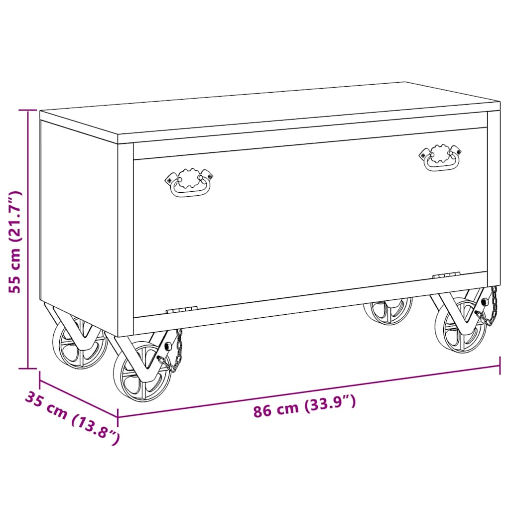 Ormarić za cipele od masivnog drveta manga 86 x 35 x 55 cm - number 10.