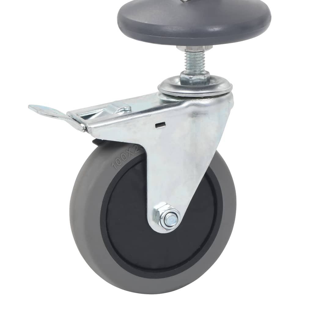 Køkkenvogn til 16 bakker 38x55x163 cm rustfrit stål - number 5.