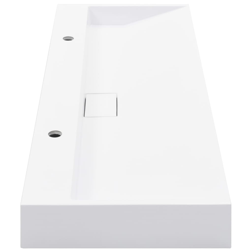 Vasque 120 x 46 x 11 cm fonte minérale/marbre moulé blanc - number 6.