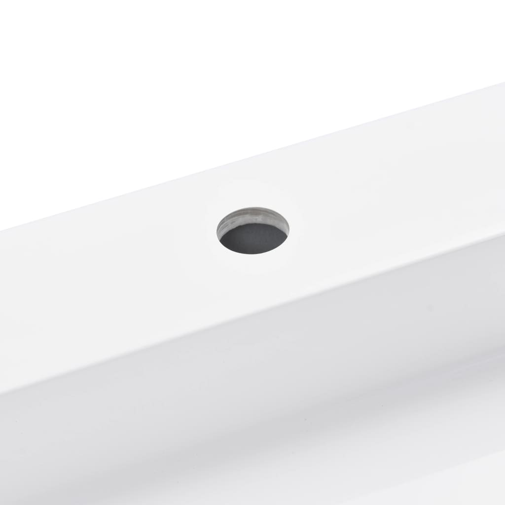 Vasque 120 x 46 x 11 cm fonte minérale/marbre moulé blanc - number 9.