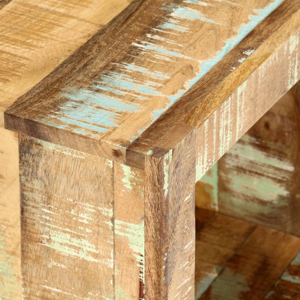 Tv-skab 120x30x40 cm massivt genbrugstræ og stål - number 6.