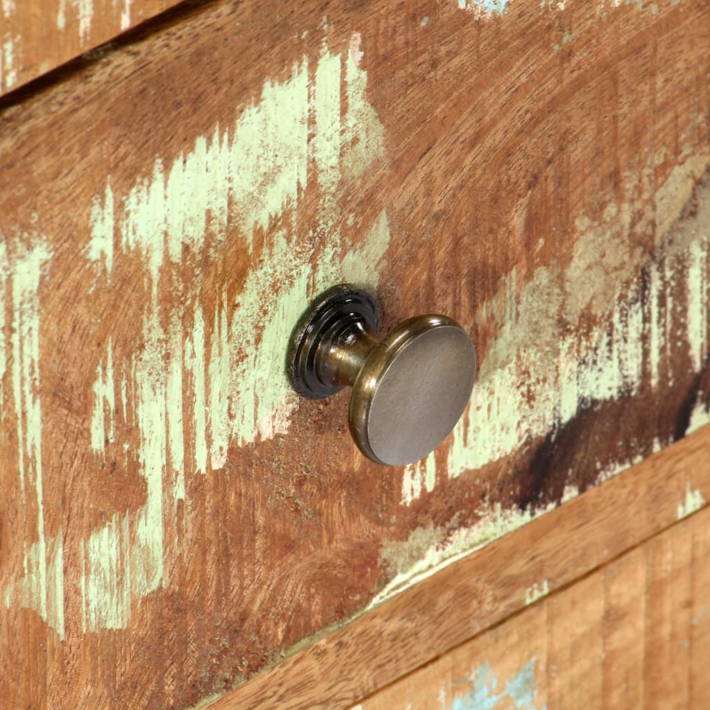 Tv-skab 120x30x40 cm massivt genbrugstræ og stål - number 8.