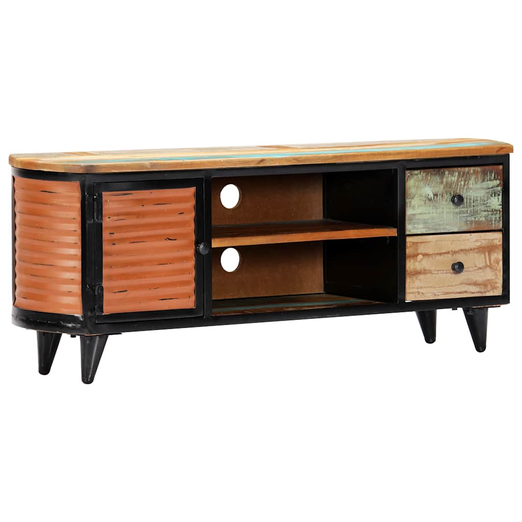 Tv-skab 120x30x45 cm massivt genbrugstræ - number 10.