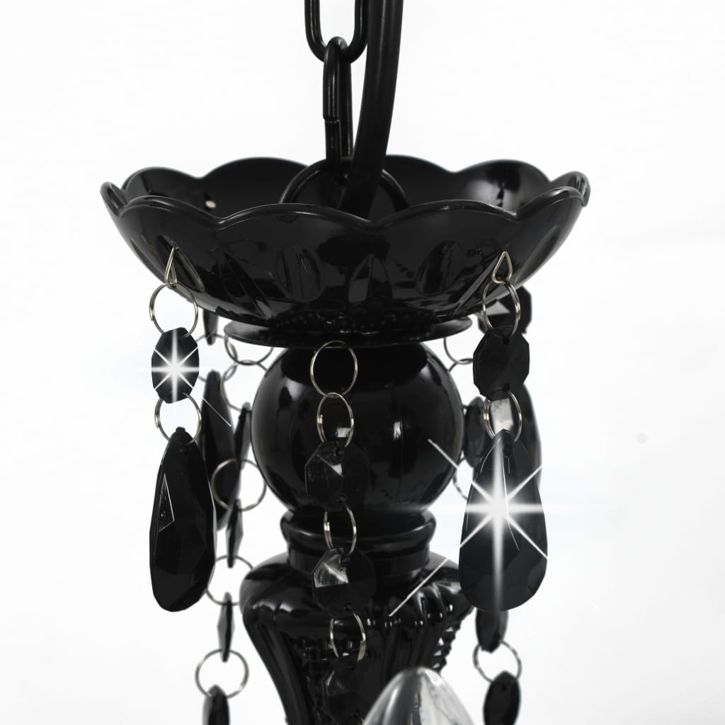 Lustre avec perles rondes 3 x e14 - noir, 1 - number 5.