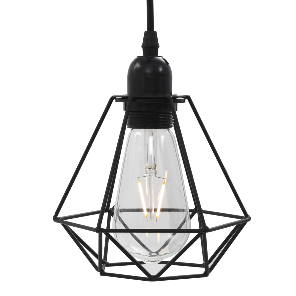 Ceiling lamp with diamond design 3 x e27 bulbs black - number 5.
