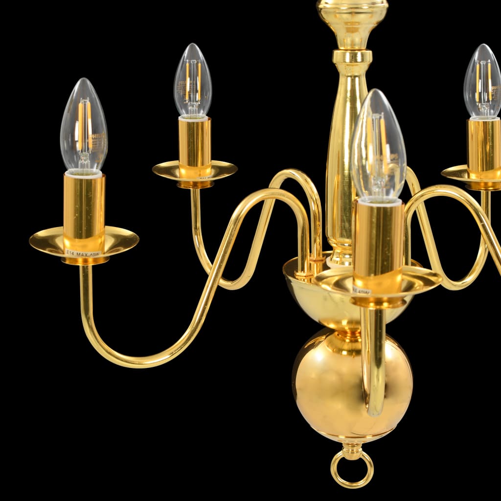 Chandelier 5 x e14 bulbs golden - gold, 1 - number 8.