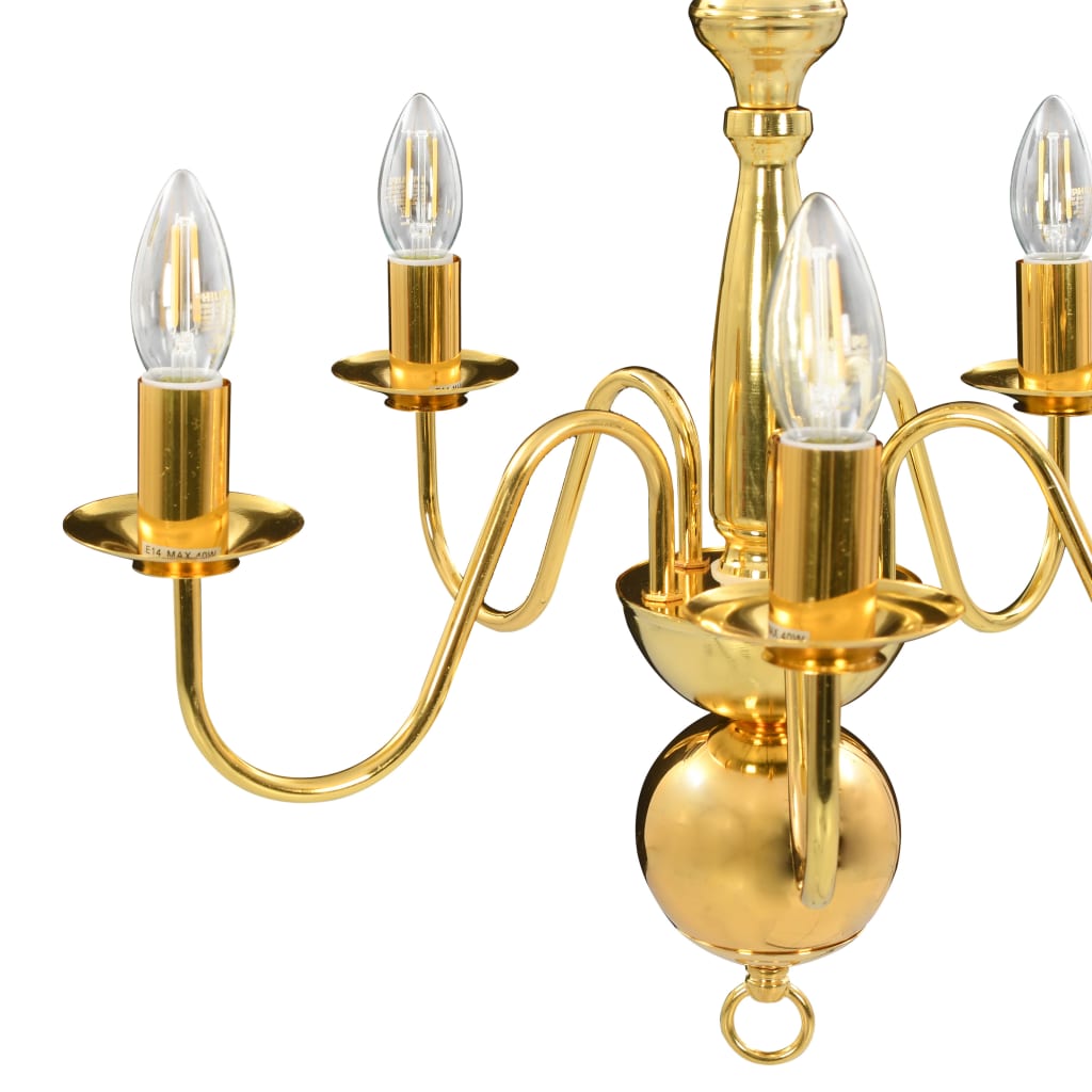 Chandelier 5 x e14 bulbs golden - gold, 1 - number 7.