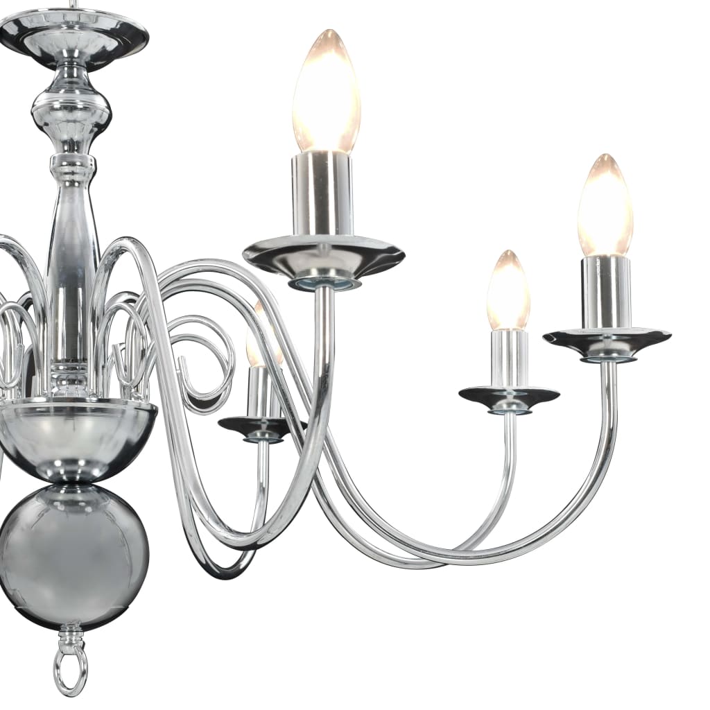Chandelier 8 x e14 bulbs silver-colored - silver, 1 - number 10.