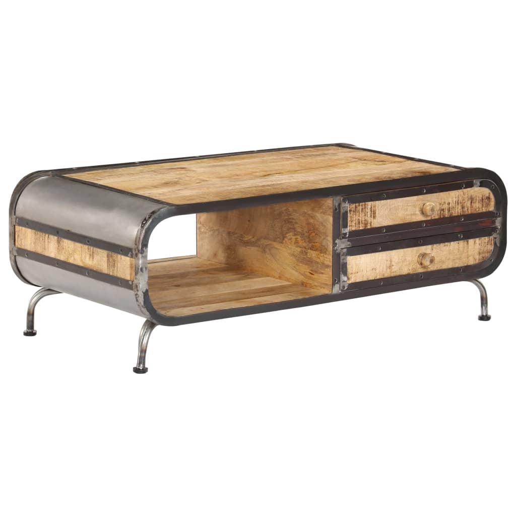 Stolik kawowy 100x50x35 cm lite drewno mango - number 11.