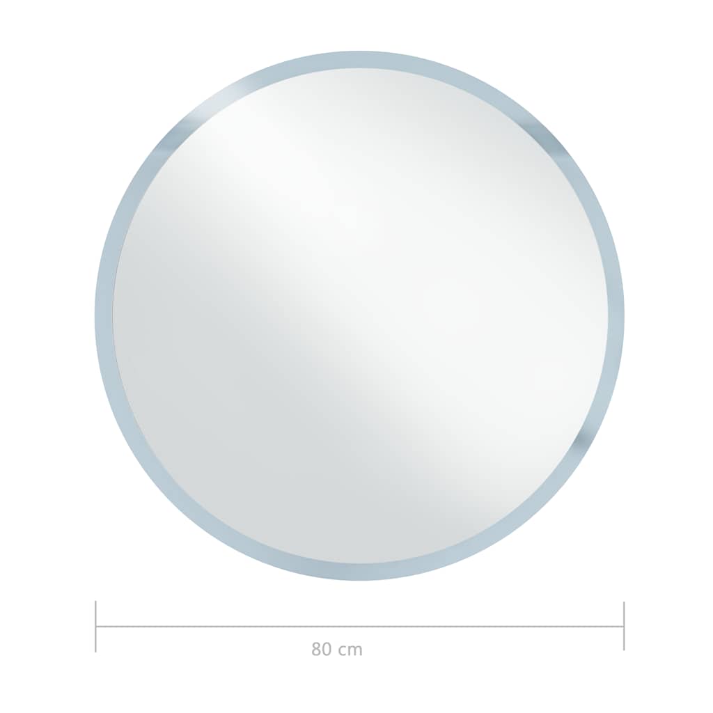 Bathroom mirror with led light - 80 cm, 1 - number 8.