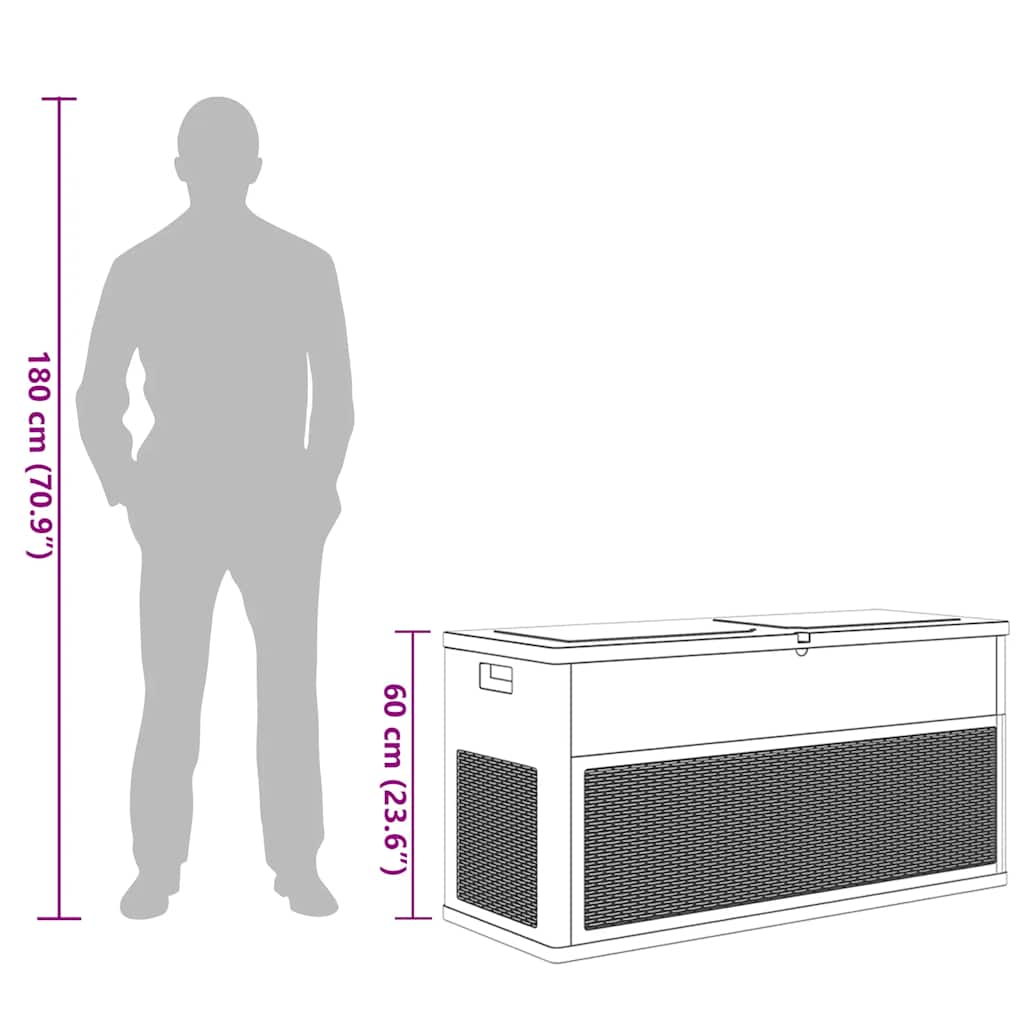 Hyndeboks 320 l antracitgrå - number 9.