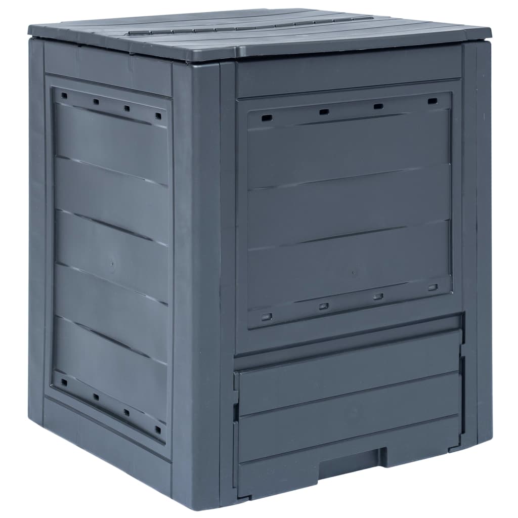 Compost container for the garden 260 l 60 x 60 x 73 cm grey - number 1.